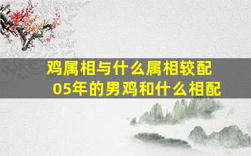 鸡属相与什么属相较配 05年的男鸡和什么相配